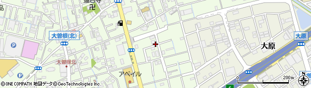 埼玉県八潮市大曽根周辺の地図