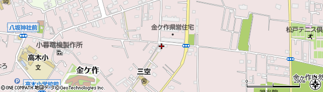 千葉県松戸市金ケ作221周辺の地図