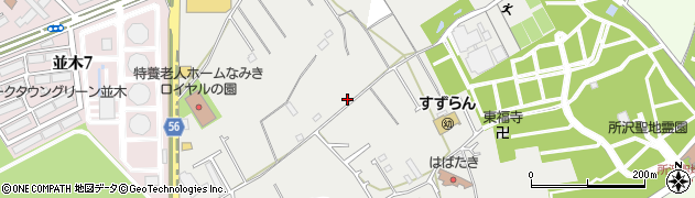 埼玉県所沢市北原町周辺の地図