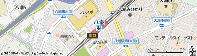 八潮駅周辺の地図