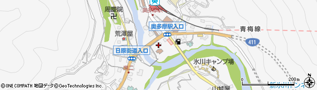 奥氷川神社周辺の地図