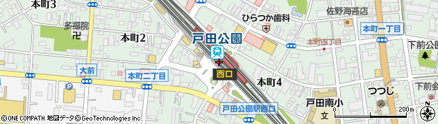 ポニークリーニング・ビーンズ　戸田公園店周辺の地図