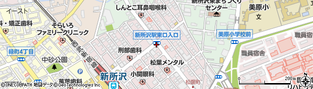 埼玉県所沢市松葉町周辺の地図