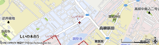 千葉県柏市しいの木台1丁目周辺の地図