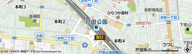 戸田公園駅周辺の地図