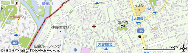 埼玉県八潮市大曽根430周辺の地図