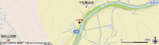 元兼橋周辺の地図