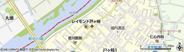 葛飾吉川松伏線周辺の地図