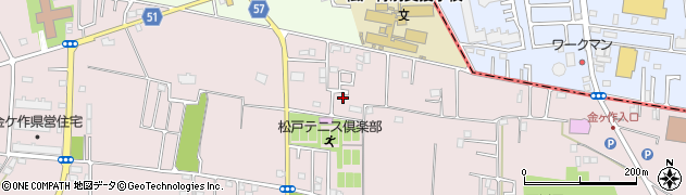 千葉県松戸市金ケ作256周辺の地図