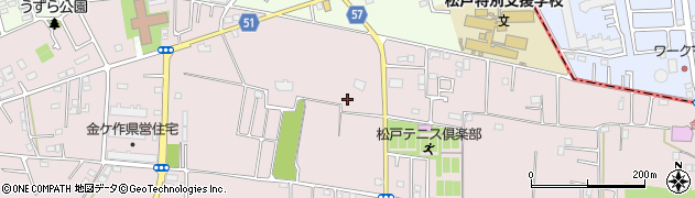 千葉県松戸市金ケ作252周辺の地図