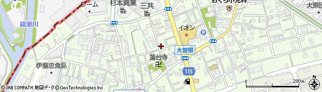 埼玉県八潮市大曽根320周辺の地図