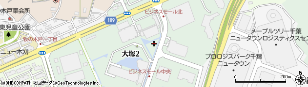 千葉県印西市大塚周辺の地図