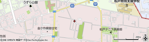千葉県松戸市金ケ作246周辺の地図