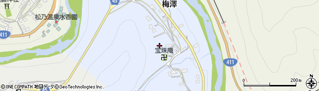 東京都奥多摩町（西多摩郡）梅澤周辺の地図