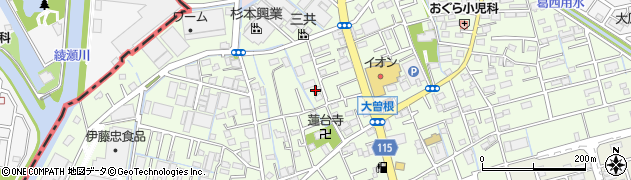 埼玉県八潮市大曽根377周辺の地図