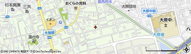 埼玉県八潮市大曽根117周辺の地図