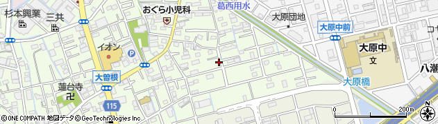 埼玉県八潮市大曽根118周辺の地図