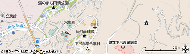 合掌村周辺の地図