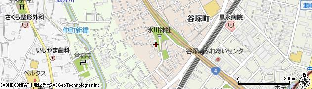 埼玉県草加市谷塚町886周辺の地図