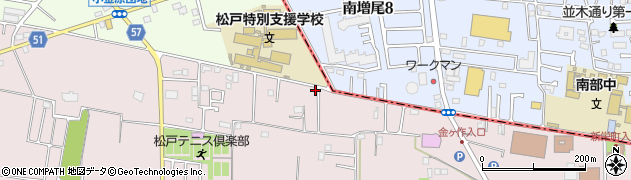 千葉県松戸市金ケ作259-66周辺の地図
