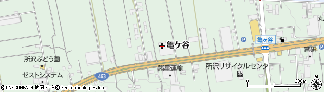 埼玉県所沢市亀ケ谷周辺の地図