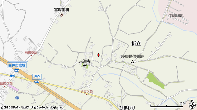 〒270-1404 千葉県白井市折立の地図