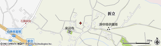 千葉県白井市折立周辺の地図