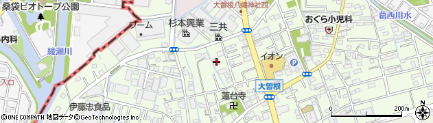埼玉県八潮市大曽根380周辺の地図