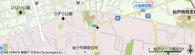 千葉県松戸市金ケ作245-13周辺の地図