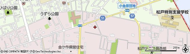 千葉県松戸市金ケ作245-18周辺の地図