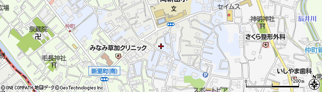 埼玉県草加市両新田東町39周辺の地図