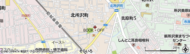 埼玉県所沢市北所沢町2262-16周辺の地図