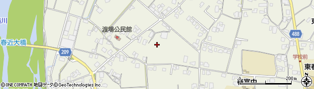 長野県伊那市東春近（渡場）周辺の地図
