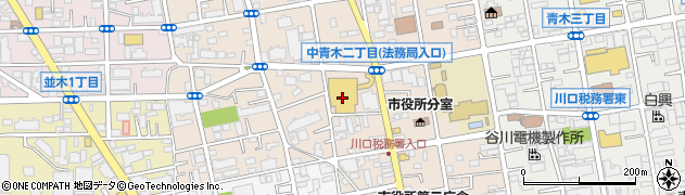 ベルク中青木店周辺の地図