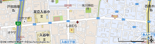 城北信用金庫入谷舎人支店周辺の地図