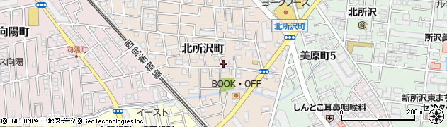 埼玉県所沢市北所沢町2230-12周辺の地図