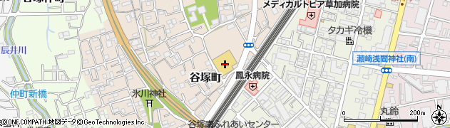 埼玉県草加市谷塚町983-3周辺の地図