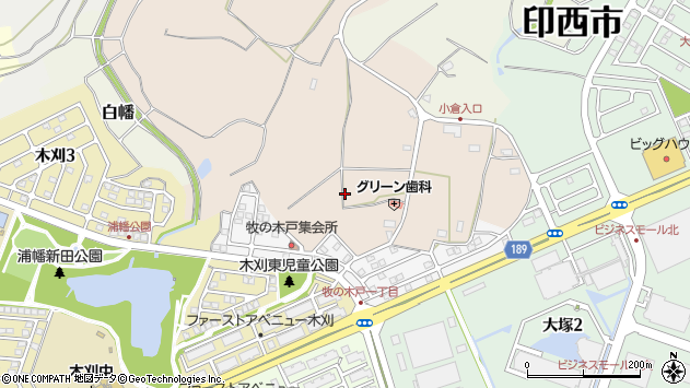 〒270-1358 千葉県印西市小倉の地図