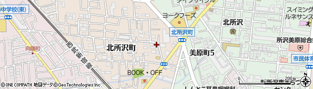 埼玉県所沢市北所沢町2224周辺の地図