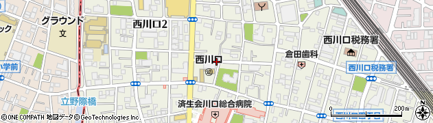 埼玉県川口市西川口周辺の地図