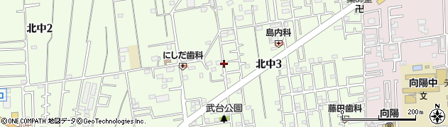 埼玉県所沢市北中周辺の地図
