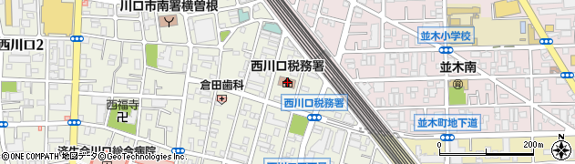 関東信越国税局　西川口税務署周辺の地図
