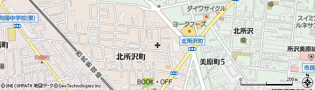 埼玉県所沢市北所沢町2209周辺の地図