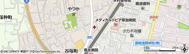 埼玉県草加市谷塚町492周辺の地図