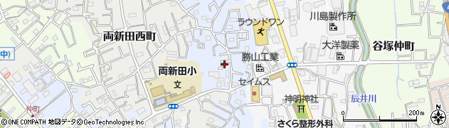 埼玉県草加市両新田東町64周辺の地図