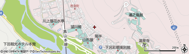 岐阜県下呂市湯之島周辺の地図