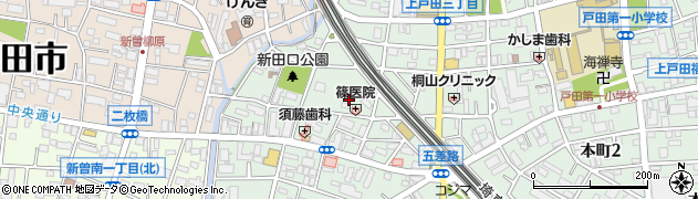 埼玉県戸田市上戸田5丁目周辺の地図