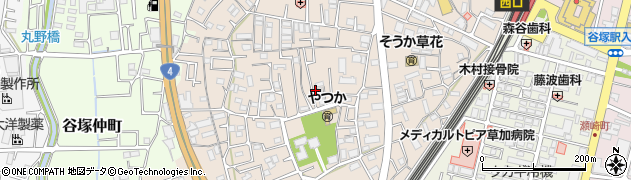 埼玉県草加市谷塚町1108-3周辺の地図