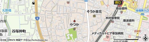 埼玉県草加市谷塚町1110-3周辺の地図