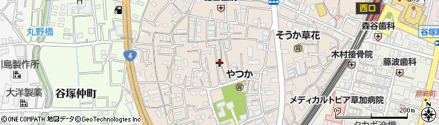 埼玉県草加市谷塚町1105周辺の地図